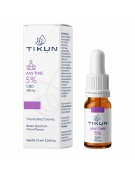 Tikun Any Time Έλαιο Κάνναβης σε Σταγόνες 5000mg με 5% CBD με Γεύση Citrus 10ml