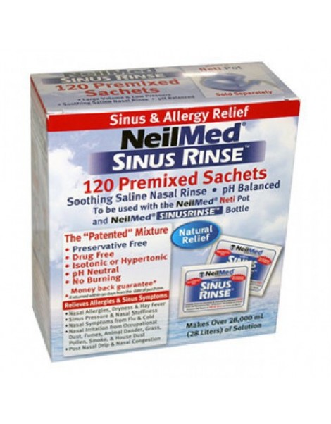 NEILMED SINUS RINSE 120 PREMIXED SACHETS FOR ADULTS