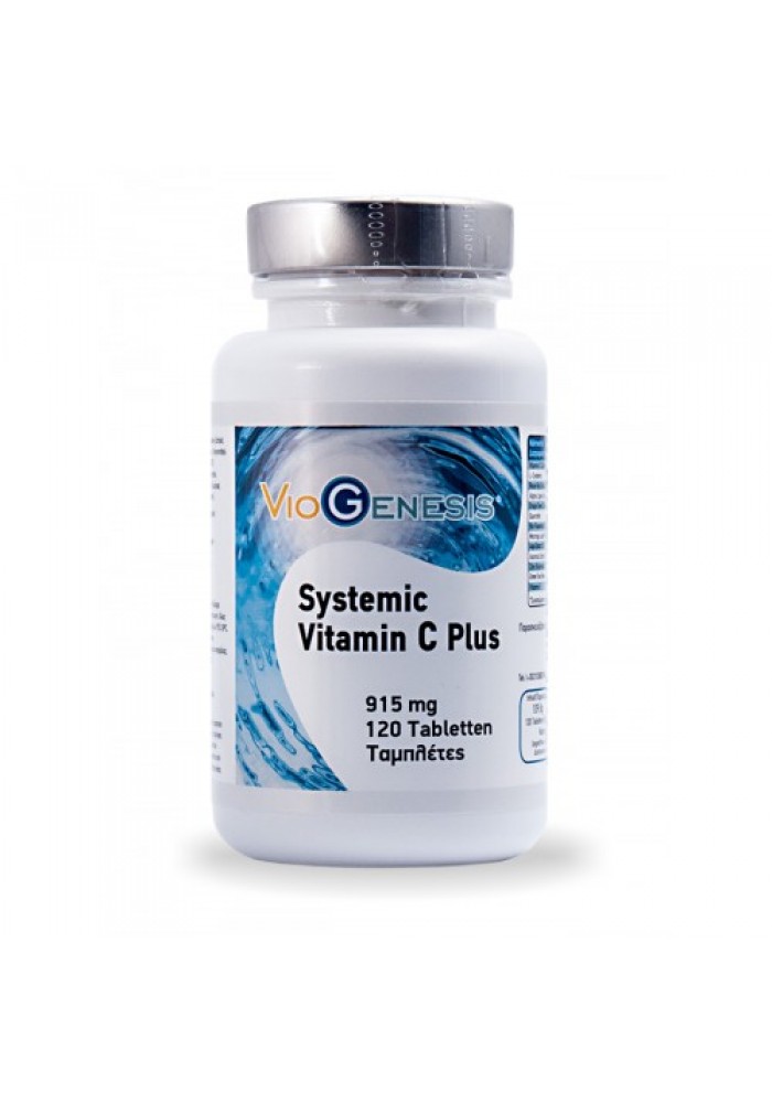 VIOGENESIS SYSTEMIC VITAMIN C PLUS (MH ΟΞΙΝΗ ENIΣΧΥΜΕΝΗ ΒΙΤΑΜΙΝΗ C) 915mg 120Tabs