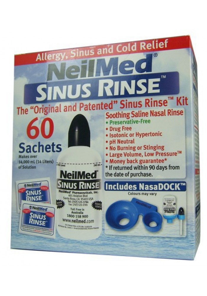 NEILMED SINUS RINSE KIT & 60 PREMIXED SACHETS